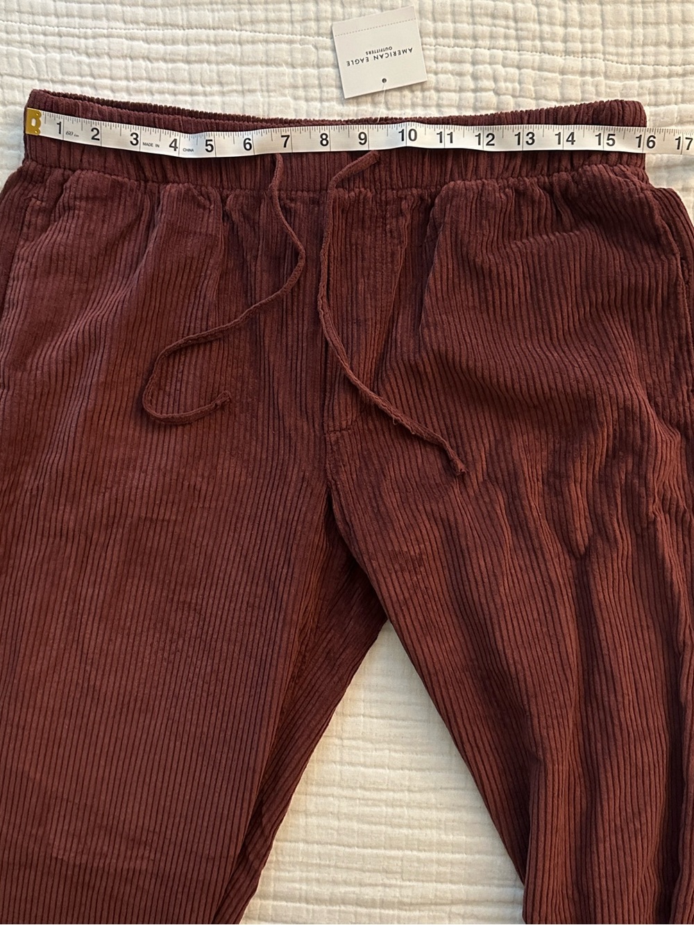 American Eagle NEW Stretch Corduroy Low-Rise Baggy Wide-Leé Pant - Picture 15 of 16